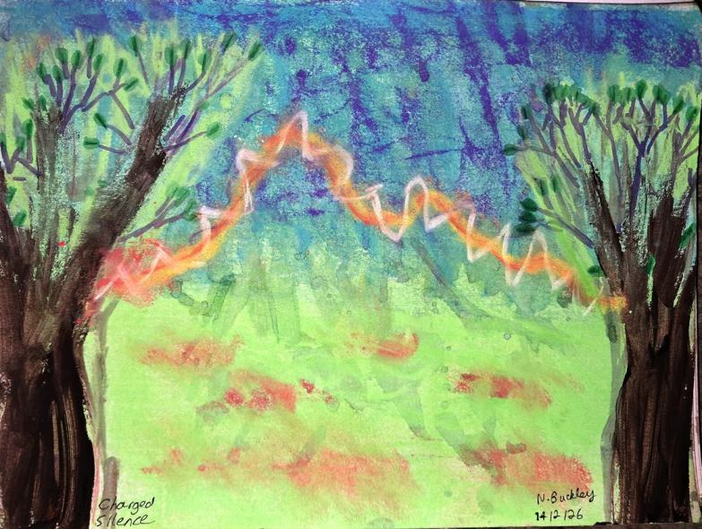 Abstract painting: Charged Silence